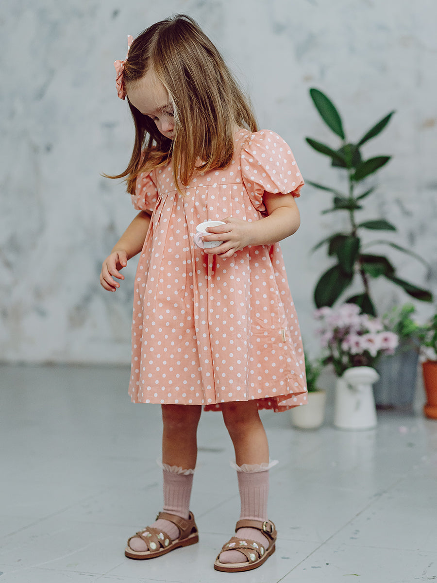 Harrogate Polka Dot Dress, Pink Polka – view 6