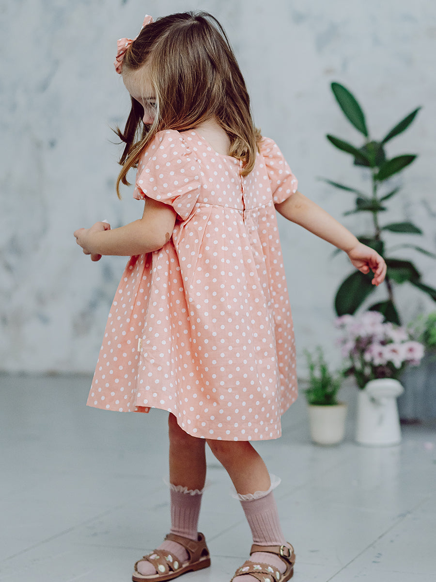 Harrogate Polka Dot Dress, Pink Polka – view 7