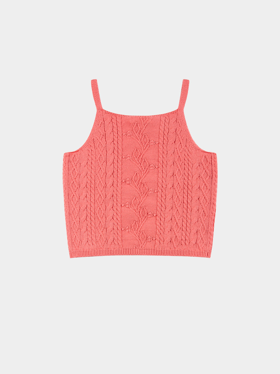 Samantha Knitted Camisole, Velvet Pink – view 8