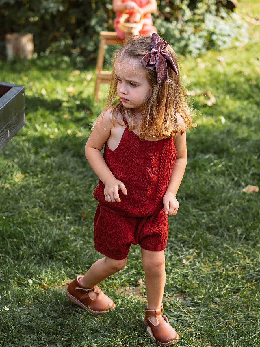 Samantha Knitted Camisole, Maple Red – view 4