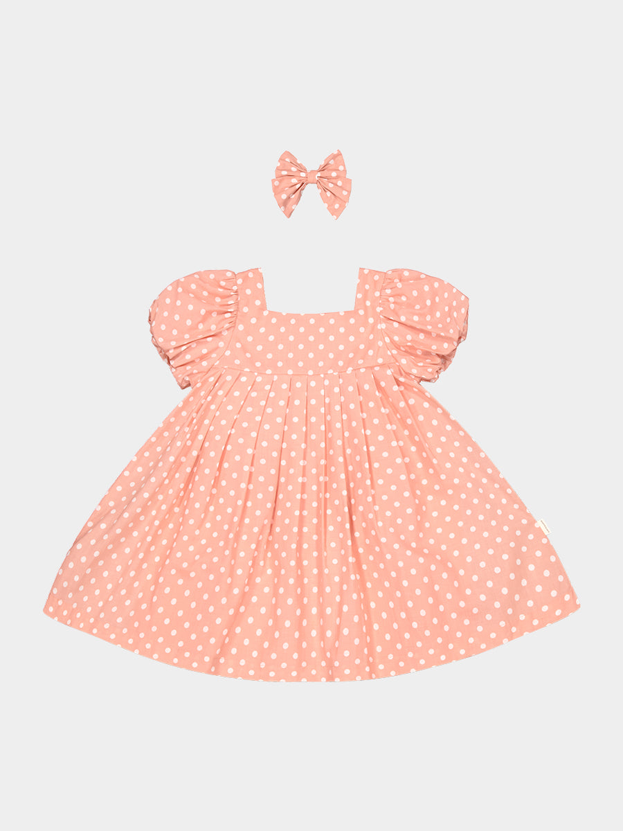 Harrogate Polka Dot Dress, Pink Polka – view 2