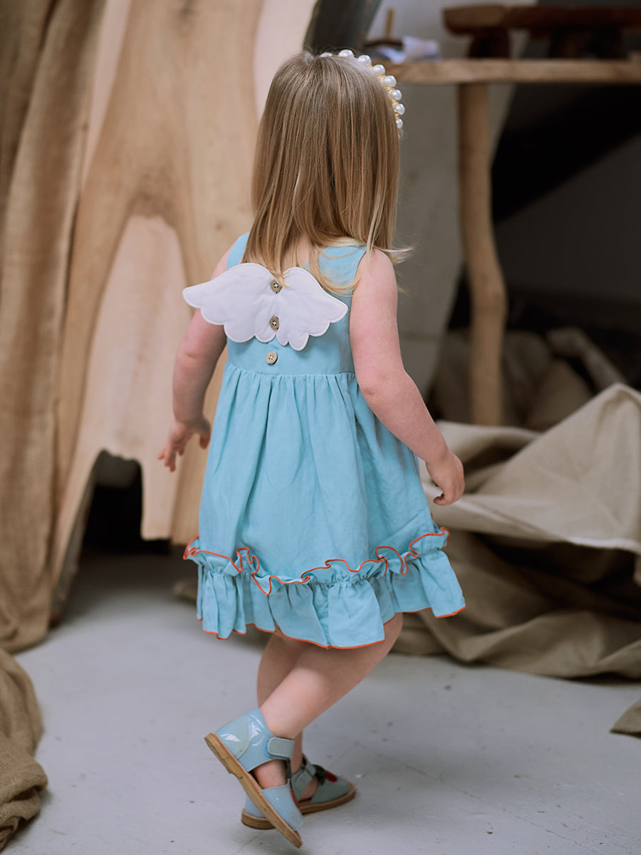 Pheonix Dress, Macaron Blue – Happyology