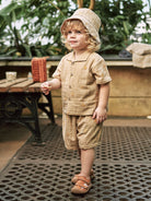 Krish Embroidered Sunhat, , Natural Linen – Happyology