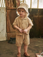 Krish Embroidered Sunhat, , Natural Linen – view 6