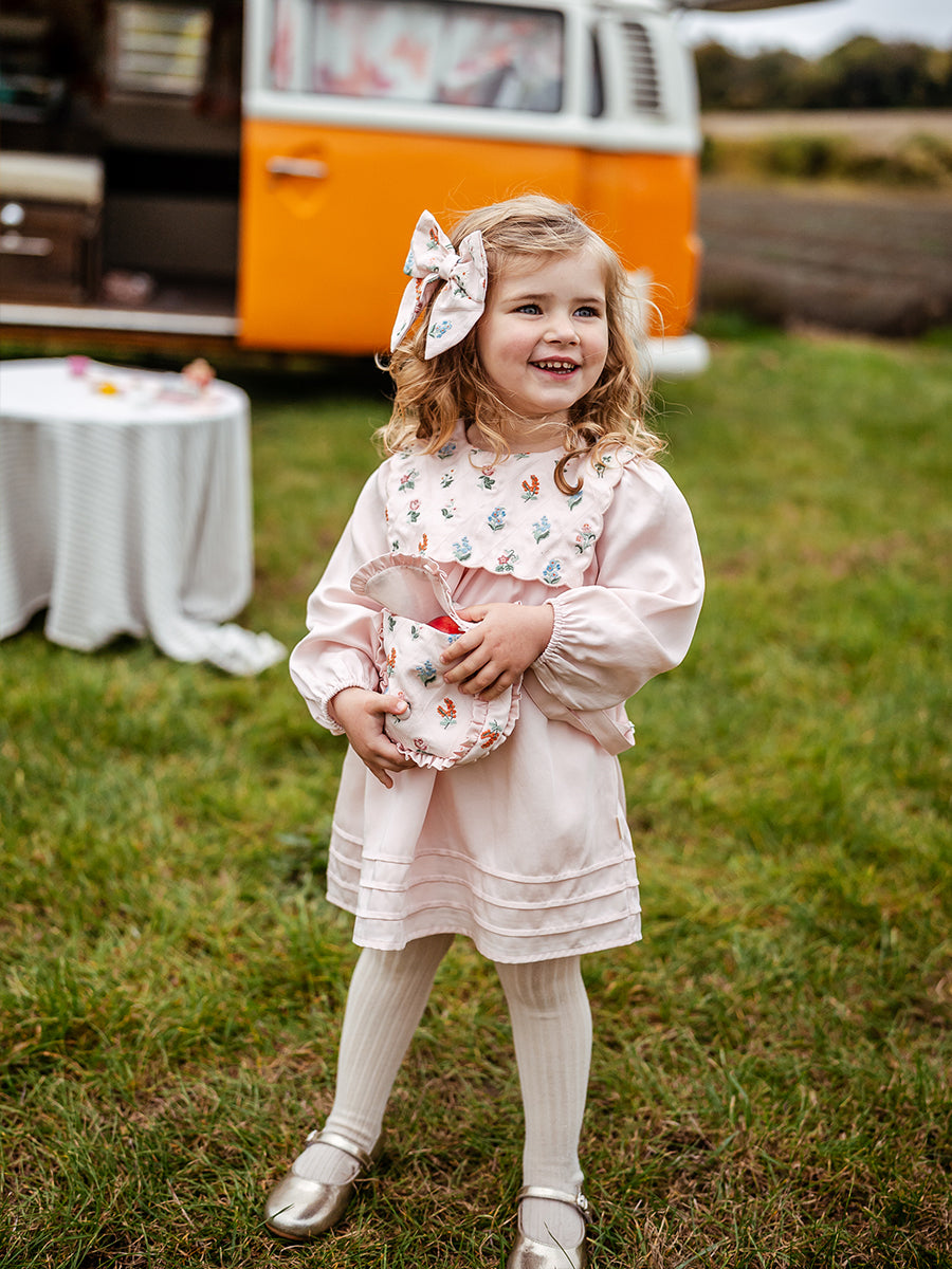 Ely Embroidered Dress, Light Rose – Happyology