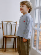 Metz Embroidered Top, Cloudy Blue – view 3