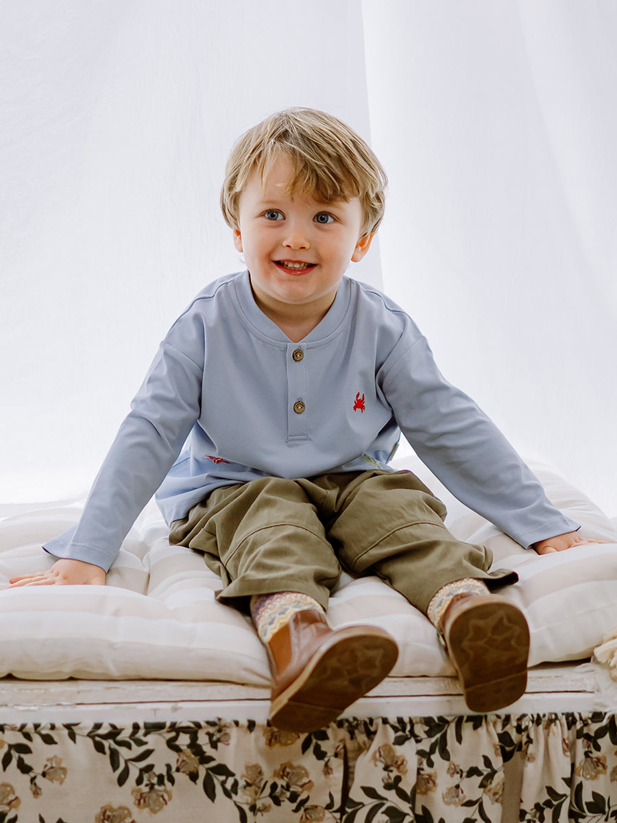 Metz Embroidered Top, Cloudy Blue – view 6