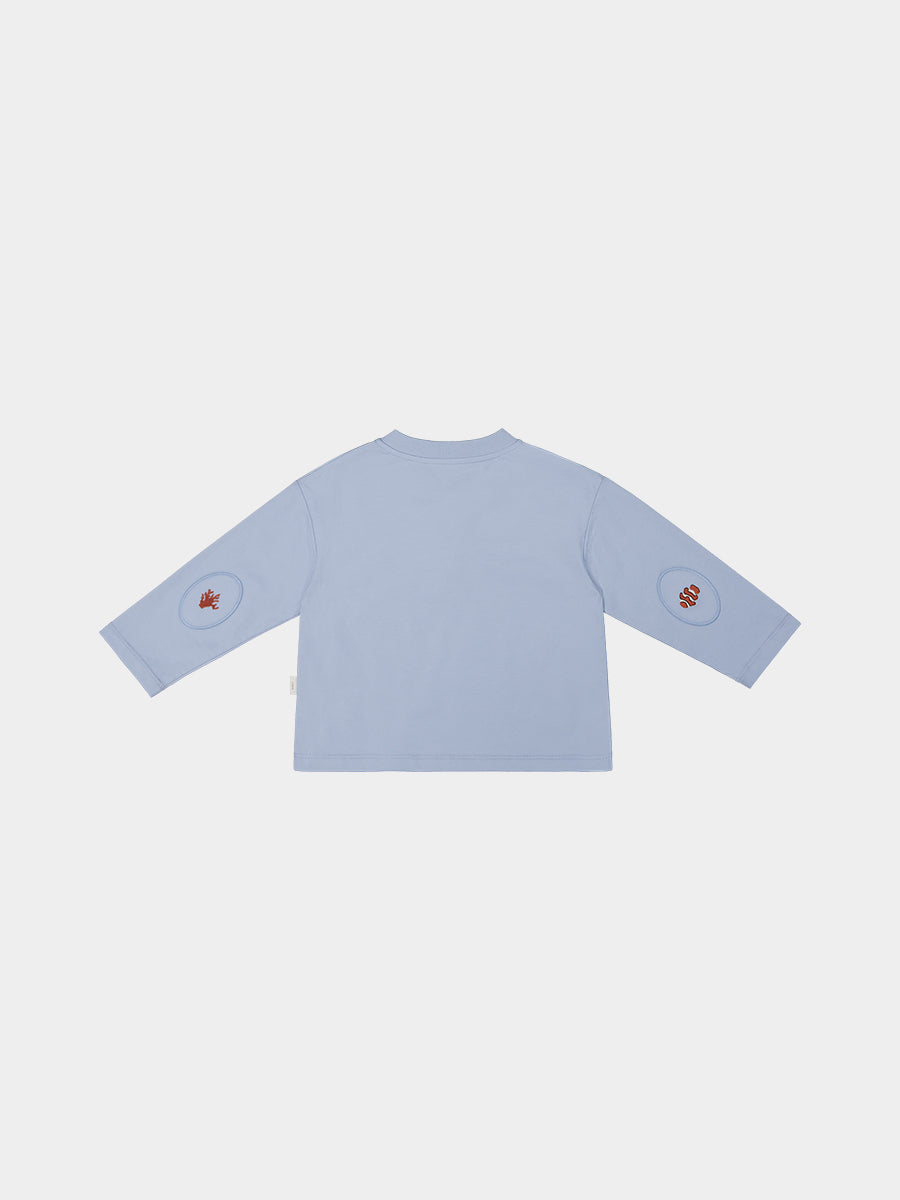 Metz Embroidered Top, Cloudy Blue – view 7