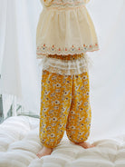 Valladolid Trousers, Happy Peony, Yellow – Happyology