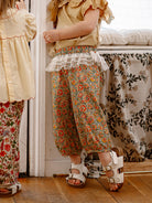 Valladolid Trousers, Blooming Peony, Green – Happyology