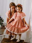 Aarhus Bow Dress, Blooming Peony, Pink – view 5