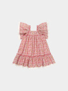 Aarhus Bow Dress, Blooming Peony, Pink – view 2