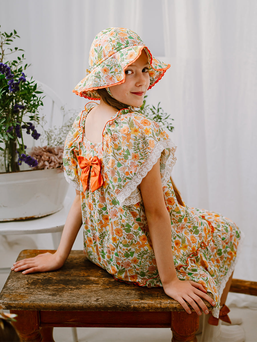 Aarhus Bow Dress, Magic Garden, Yellow – view 4