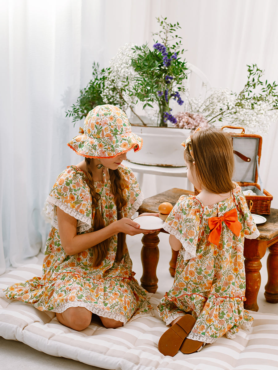 Aarhus Bow Dress, Magic Garden, Yellow – view 7