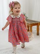 Odense Hand-Embroidered Dress, Watercolor Kousa, Pink – Happyology