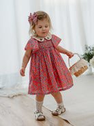 Odense Hand-Embroidered Dress, Watercolor Kousa, Pink – view 4