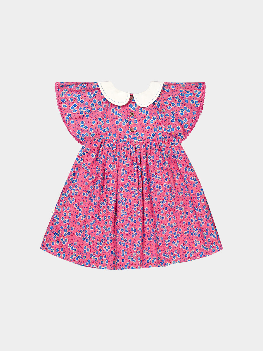 Odense Hand-Embroidered Dress, Watercolor Kousa, Pink – view 8