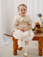 Gothenburg Embroidered Dress, Almond White – view 4