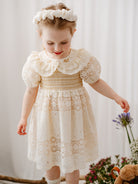 Gothenburg Embroidered Dress, Almond White – view 7