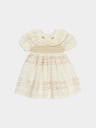 Gothenburg Embroidered Dress, Almond White – view 2