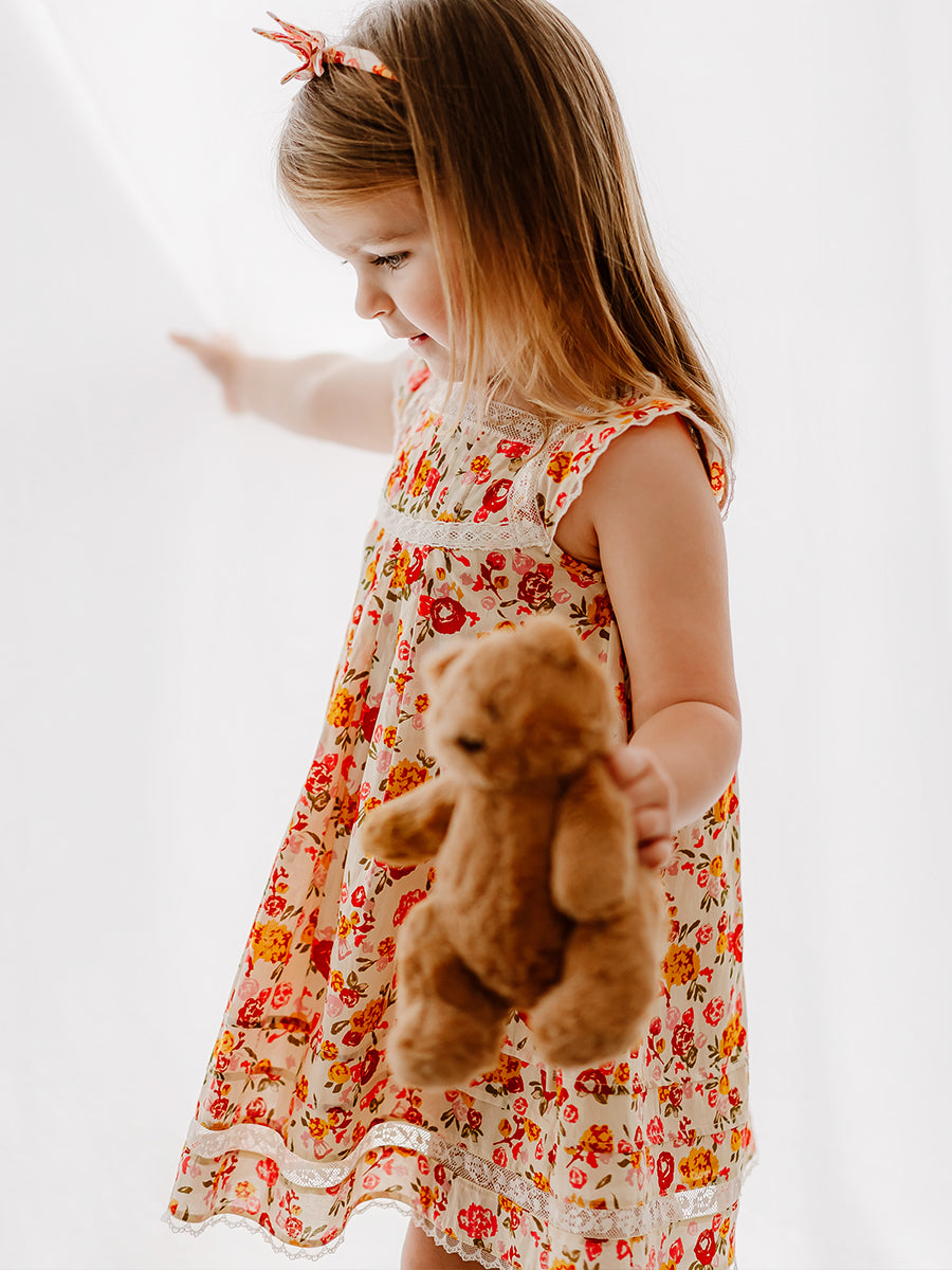 Trondheim Lace Dress, Happy Peony, Mauve – view 7