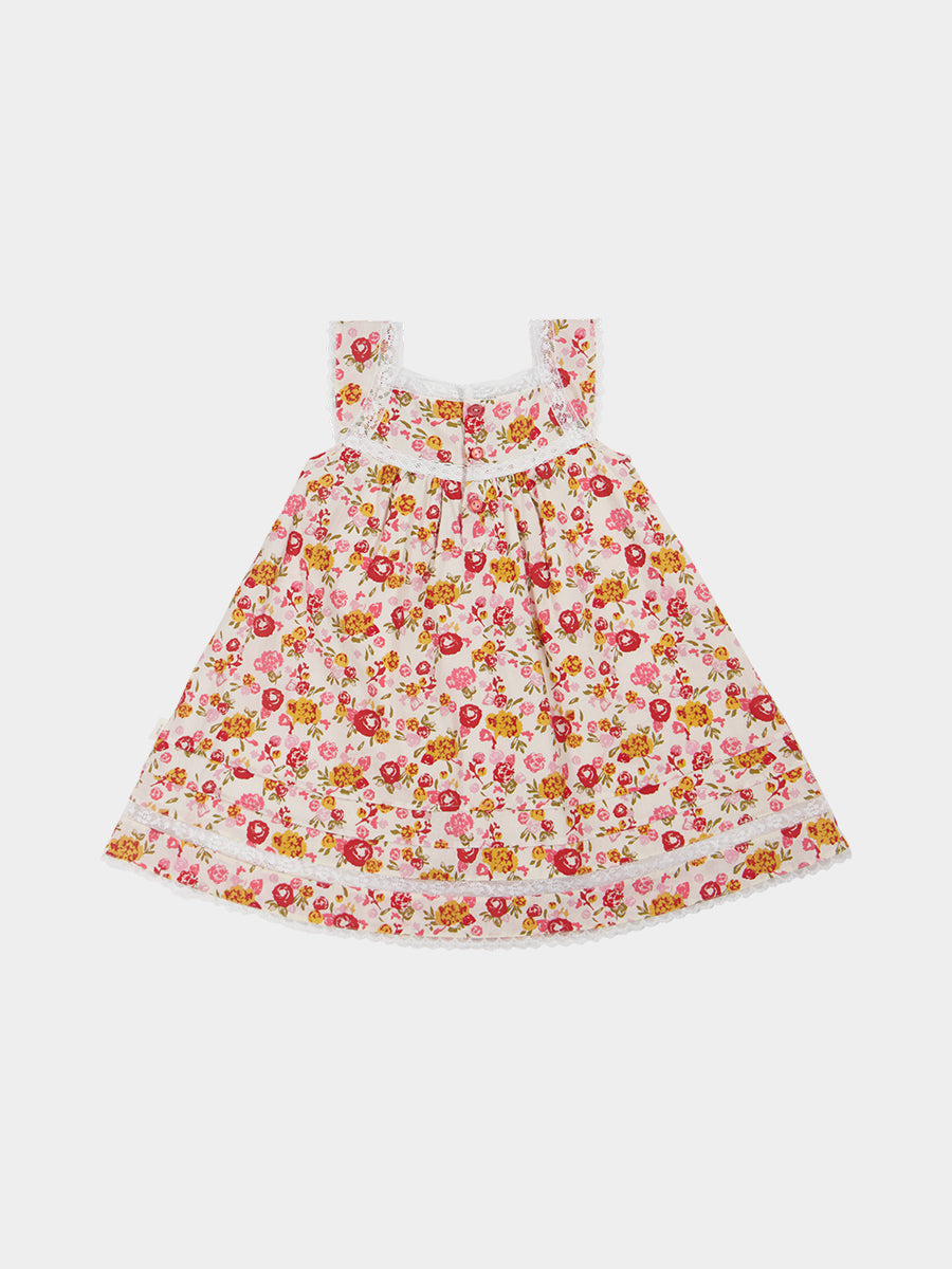 Trondheim Lace Dress, Happy Peony, Mauve – view 2