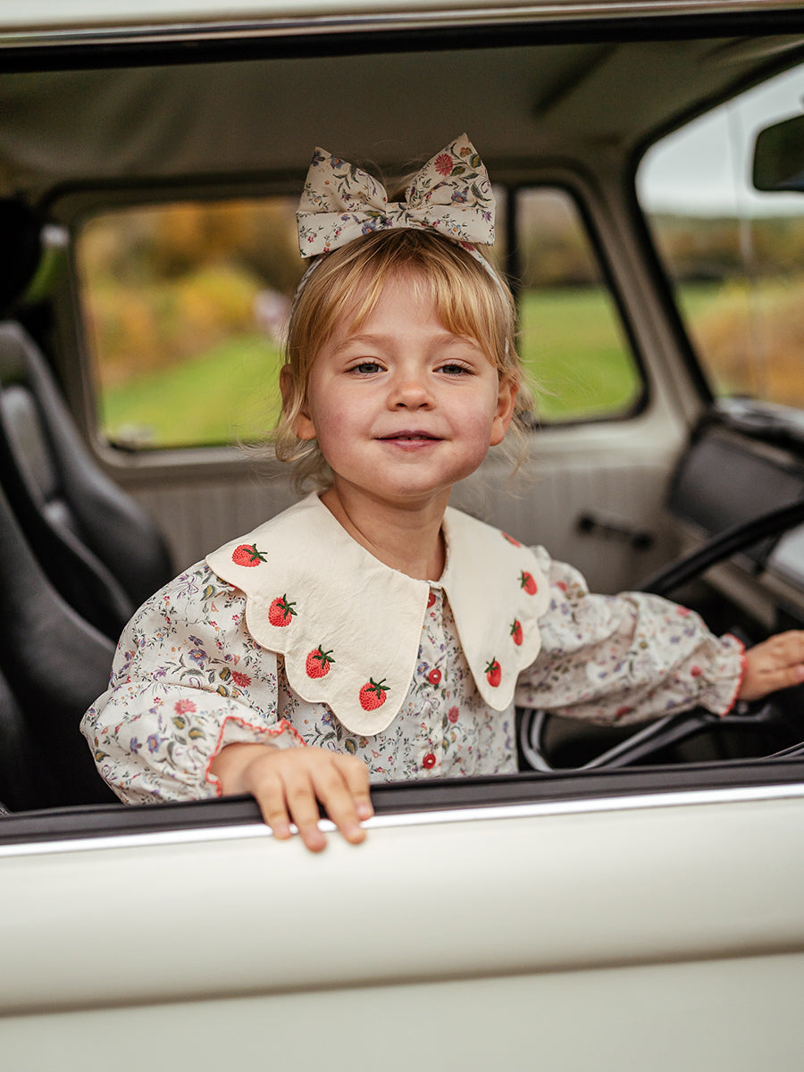 Wurzburg Bow Headband, French Bouquet, Cream – Happyology
