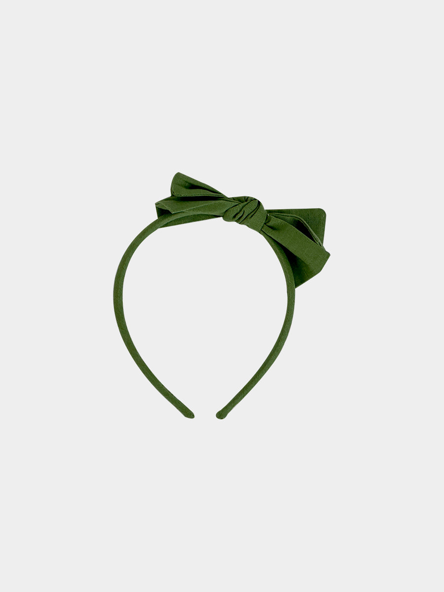 Delft Bow Hairband, Garden Green – Happyology