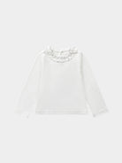 Manchester Ruffle-Neck Top, Milk White – Happyology