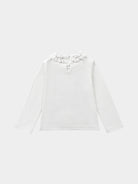 Manchester Ruffle-Neck Top, Milk White – view 2