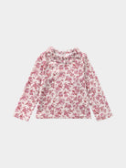 Manchester Ruffle-Neck Top, Toile de Jouy Rouge – view 2