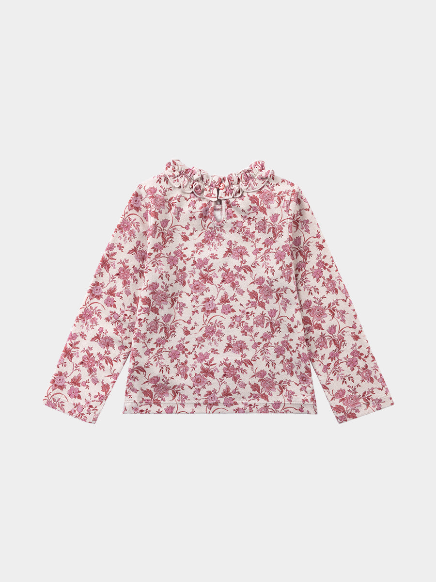 Manchester Ruffle-Neck Top, Toile de Jouy Rouge – view 7