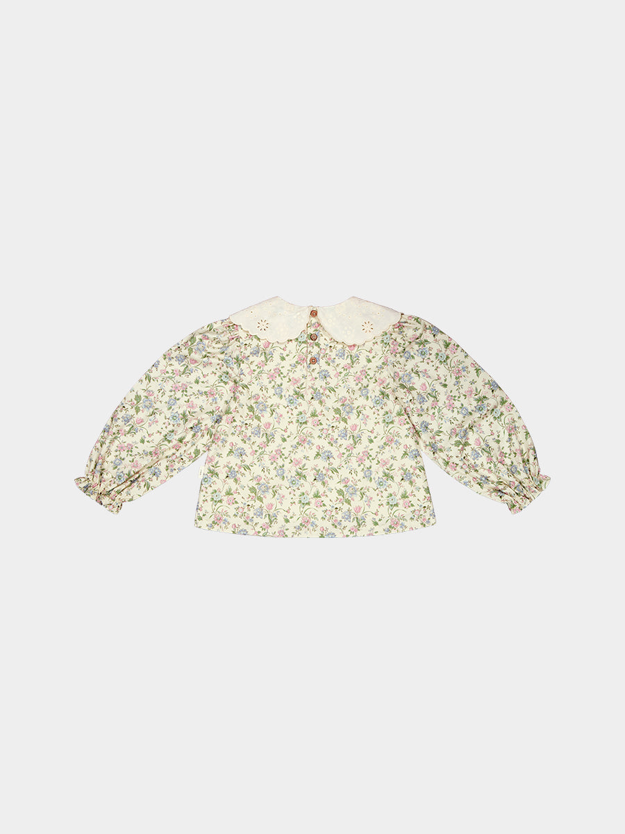 Hereford Floral Shirt, Cornwall Meadow, Rice – view 8