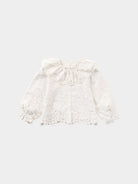 Lucerne Broderie Anglaise Blouse, Crème Brulee – view 2