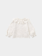 Lucerne Broderie Anglaise Blouse, Crème Brulee – view 8