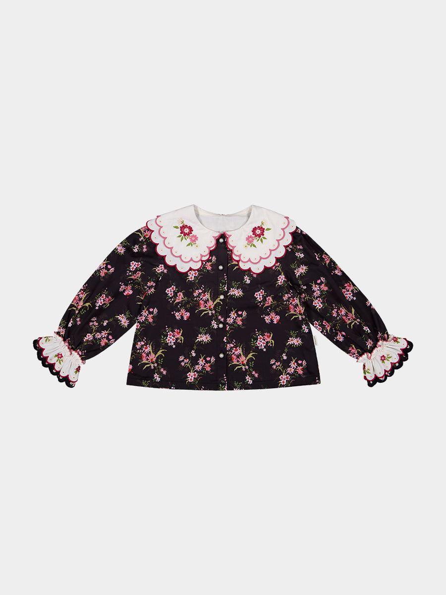 Venice Double-Collar Shirt, Chelsea Mews, Black – view 2