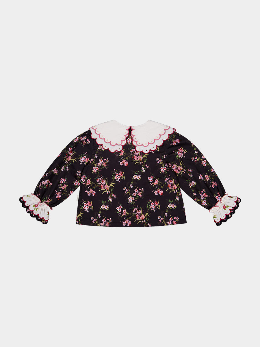 Venice Double-Collar Shirt, Chelsea Mews, Black – view 8