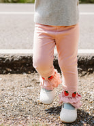 Salisbury Hand-Embroidered Leggings, Almond Pink – view 4