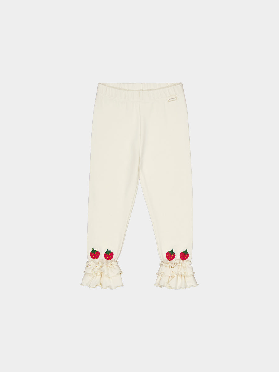 Salisbury Hand-Embroidered Leggings, Crème Brulee – view 2