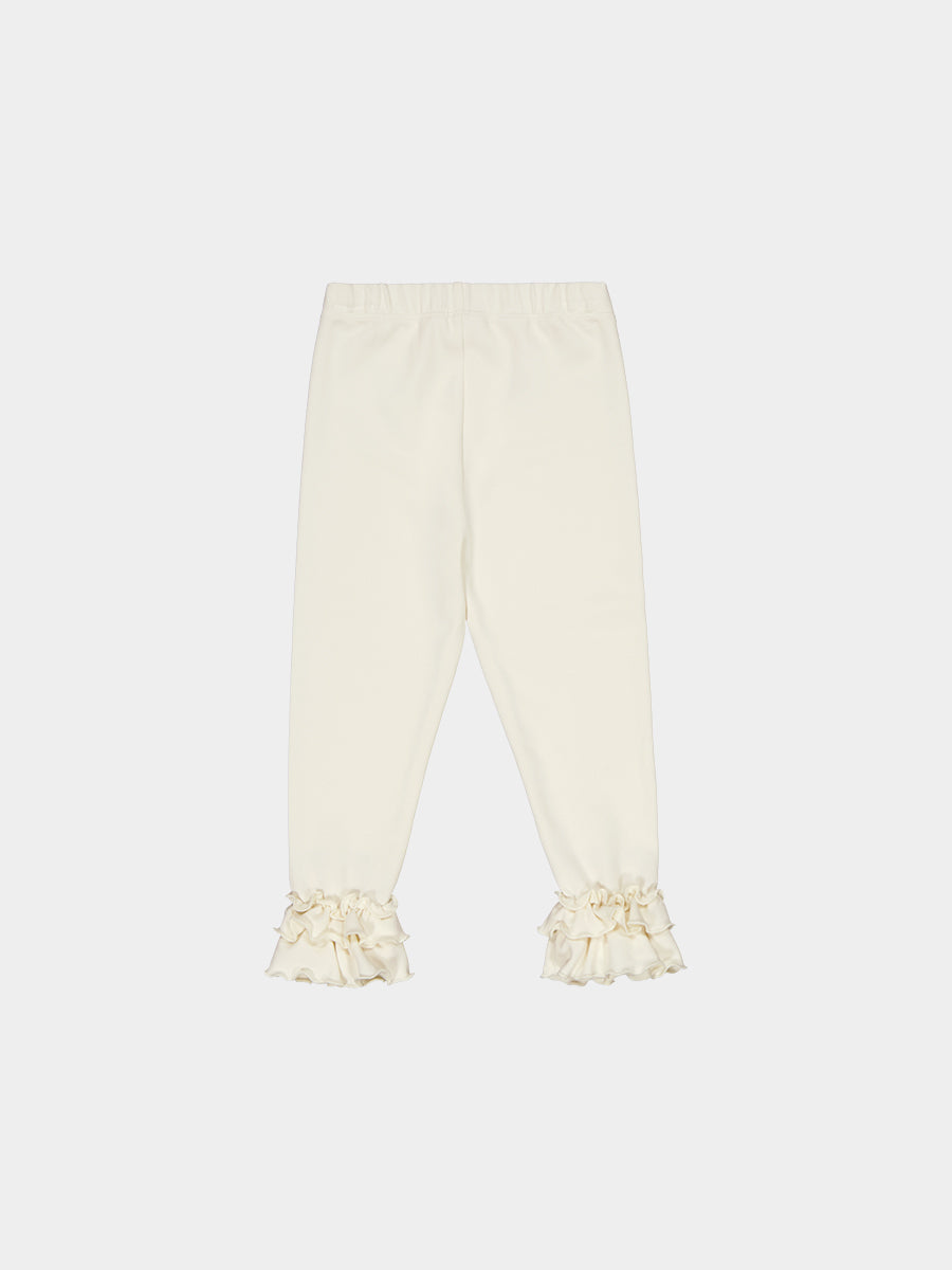 Salisbury Hand-Embroidered Leggings, Crème Brulee – view 8