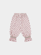 Bruges Smocked Trousers, Block Print Peony, Butterscotch – view 8