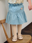 Rochester Corduroy Skirt, Denim Blue – view 4