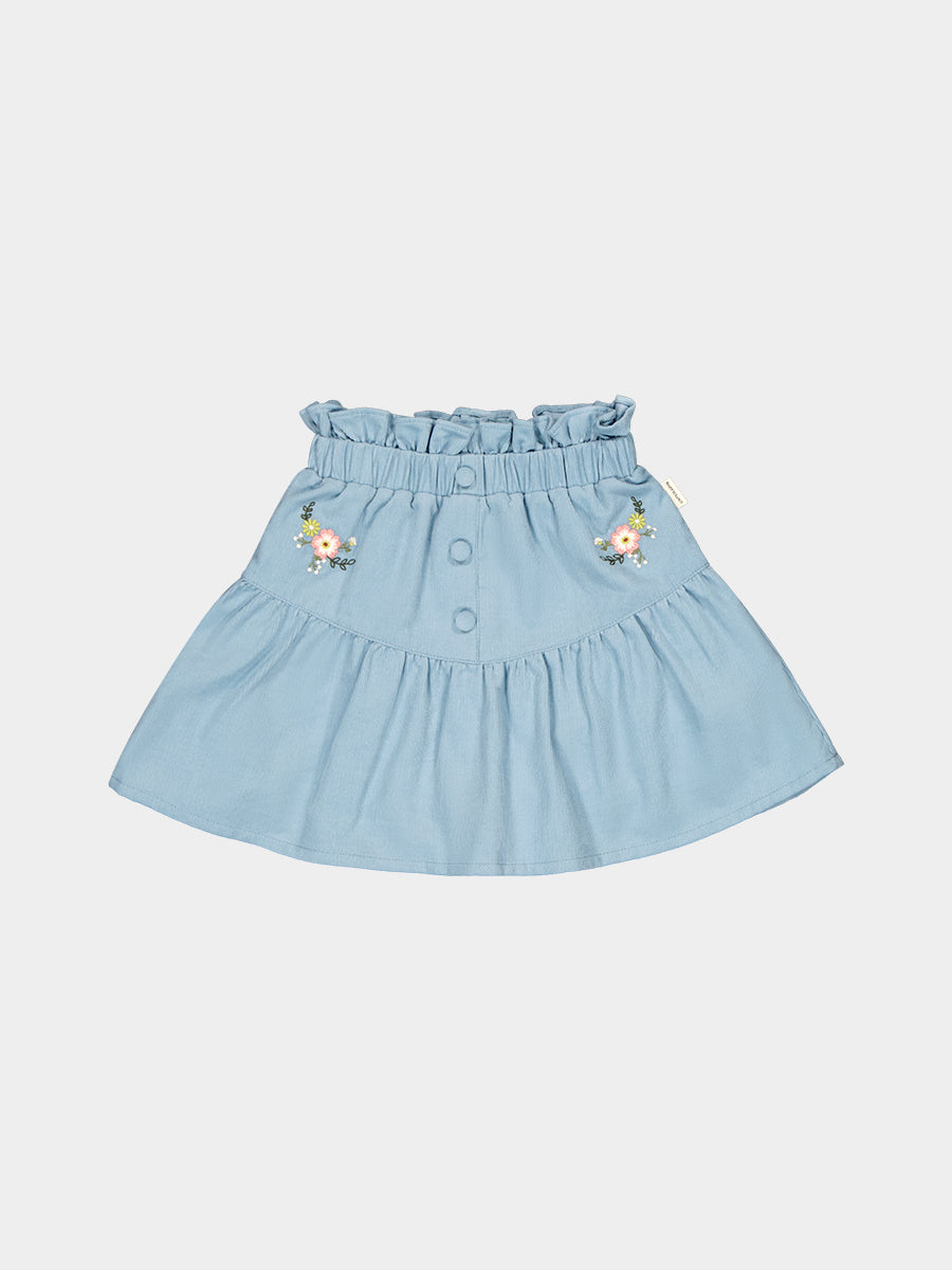 Rochester Corduroy Skirt, Denim Blue – view 2