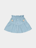 Rochester Corduroy Skirt, Denim Blue – view 2