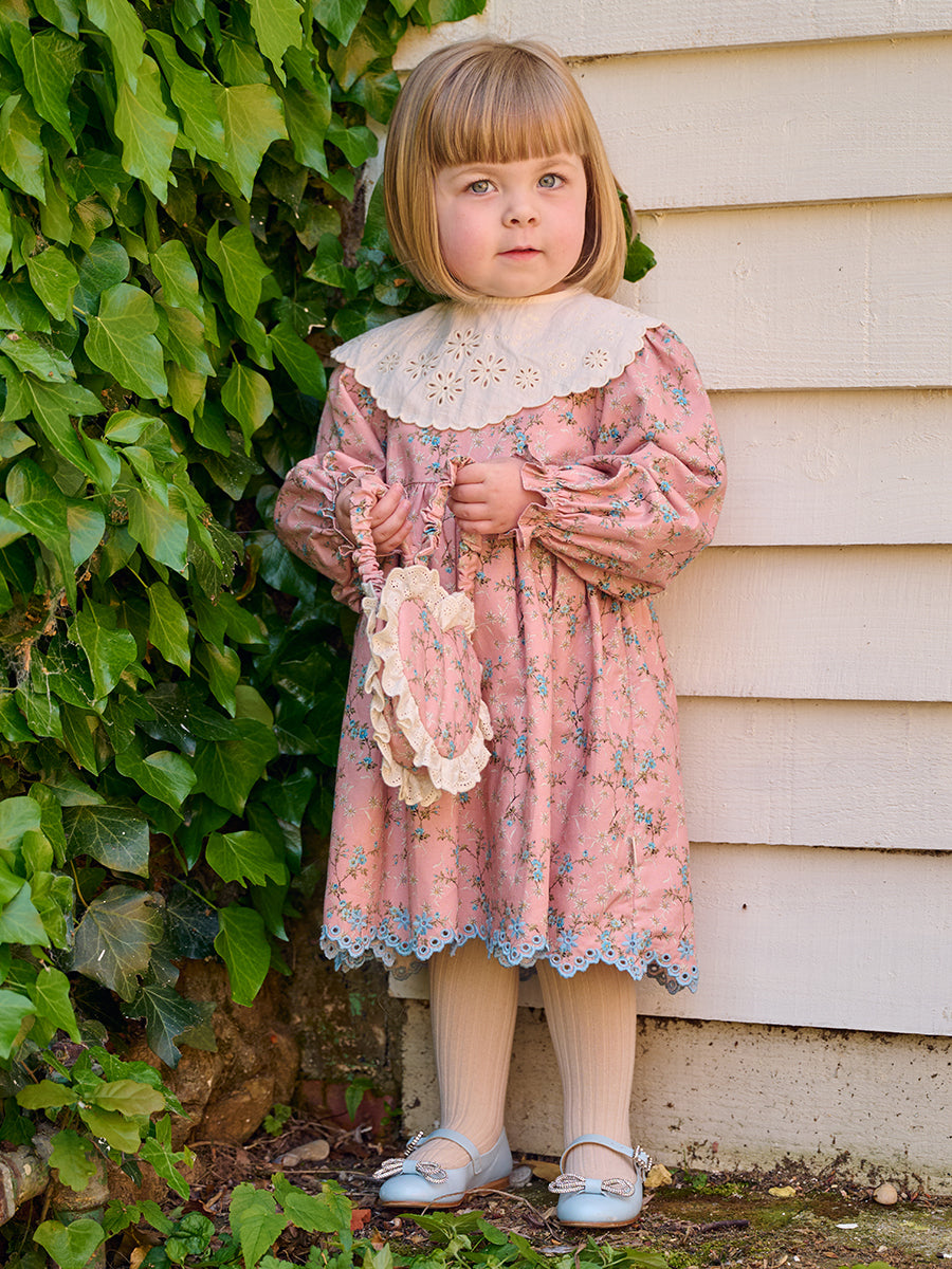 Worcester Floral Dress, Starry Floral, Blush – Happyology