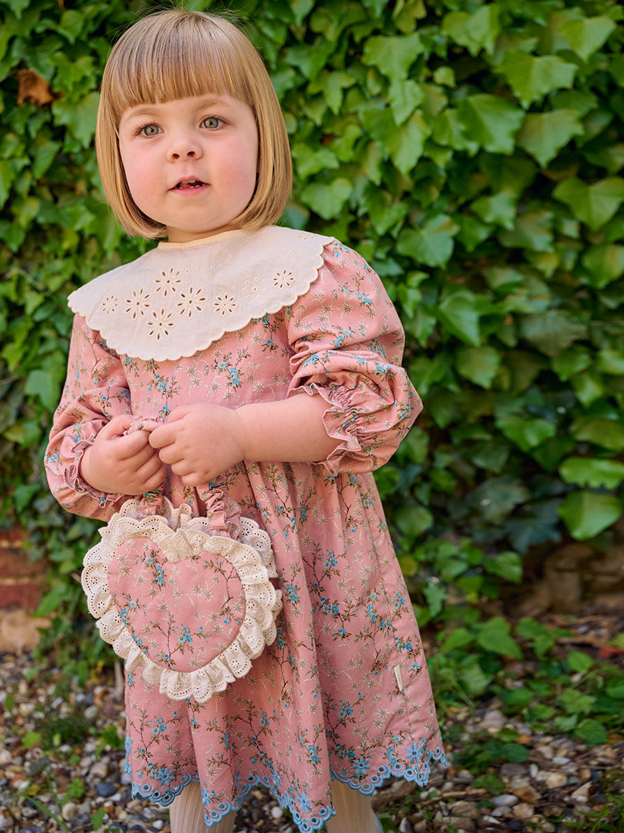 Worcester Floral Dress, Starry Floral, Blush – view 5