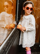 Lucerne Broderie Anglaise Dress, Crème Brulee – Happyology