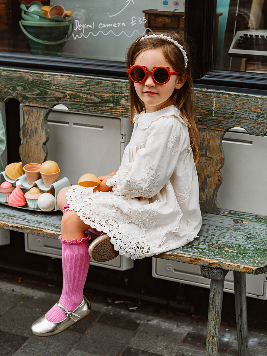 Lucerne Broderie Anglaise Dress, Crème Brulee – view 2