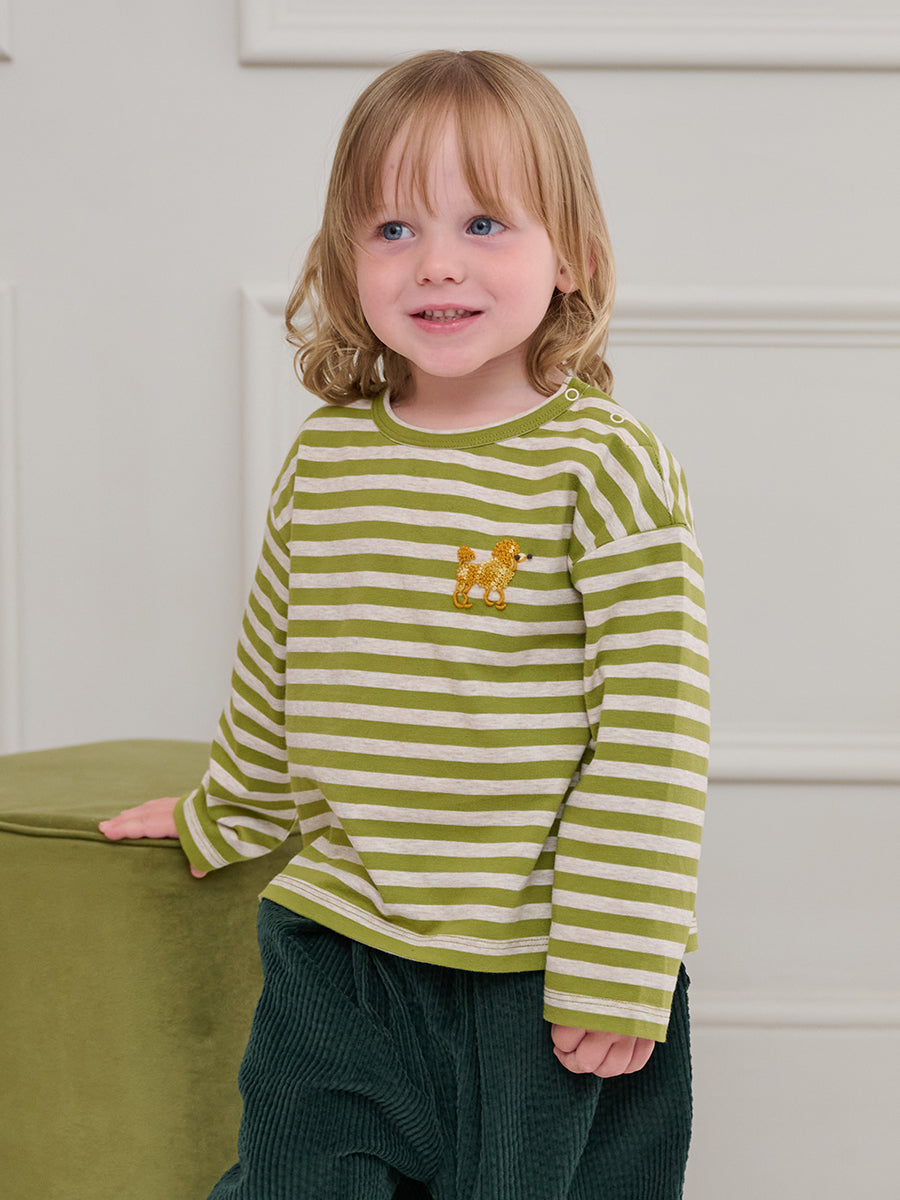 Chicago Stripe Tee, Green Stripe – Happyology