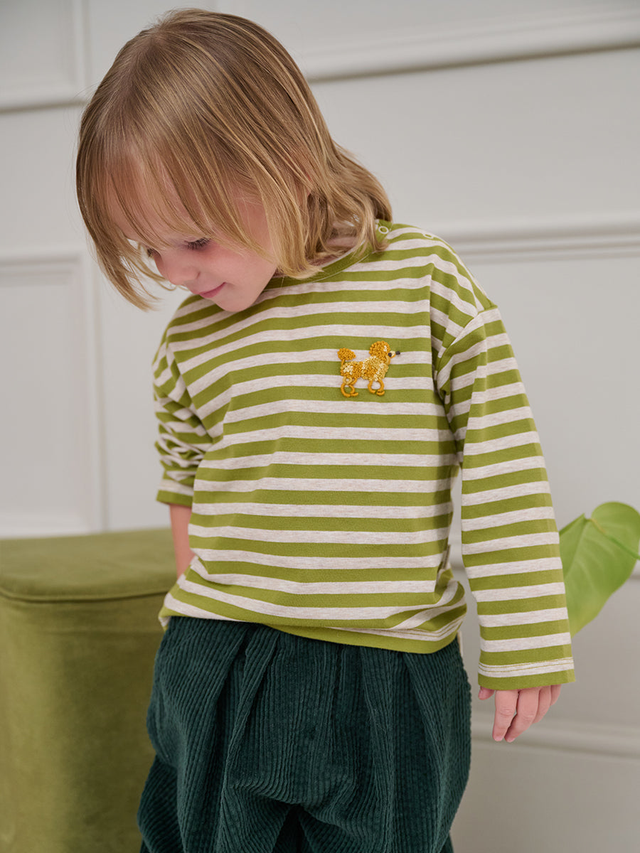 Chicago Stripe Tee, Green Stripe – view 4
